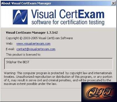 visual certexam designer registration code